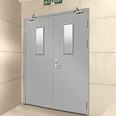UL & EI Certified Commercial Double 3-Hour Fireproof Steel Door, Exterior Fireproof Metal Door, Fireproof Exterior Steel Door