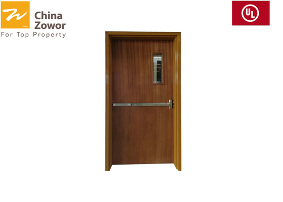 BS476 Baking Paint Flush Panel Wooden Fire Doors For Apartment/Various Colors/ Size 3'X 7'/ Perlite Board Infilling