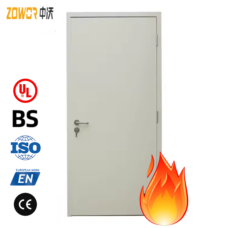 Swing Open Single Hinged Commercial Steel Fireproof Insulated Doors